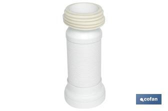 Manguito de Conexión | Extensible para Inodoro | Fabricado en Polipropileno | Salida de Ø110 - Ø120 mm - Cofan