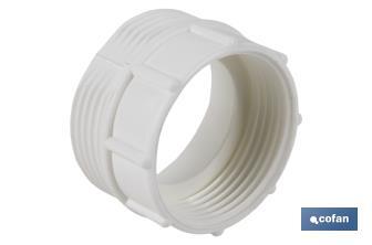 Waste Adaptor with 1" 1/2 male - 1" 1/4 female threads | For Flexible Waste Pipe | Plumbing accessory - Cofan