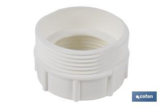 Adaptateur Convertisseur 1" 1/2 mâle - 1" 1/4 femelle | Pour appliquer au tube flexible | Accessoire de Plomberie - Cofan