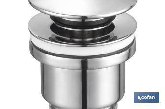 Click-Clack Valve | Chromed-Plated Brass | 1" 1/4 Thread | Ø63mm Big Plug Included - Cofan