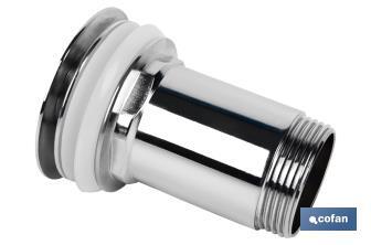 Large Click-Clack Valve | Chromed-Plated Brass | 1" 1/4 Thread | Ø63mm Big Chromed Plug Included - Cofan