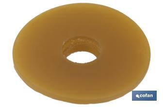 Necked Sealing Gasket | Size: Ø19.2 x Ø67 x 3.5mm | For the Closure of the Flush Valve | Close-Coupled Cistern - Cofan