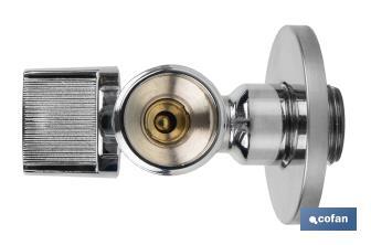 Válvula de Esquadria para máquina de lavar| Medidas: 1/2" x 3/4" | Fabricada em Latão CV617N | Fecho e Abertura 1/4 de Volta - Cofan
