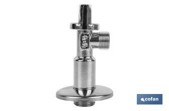 Set of 2 Angle Valves | Brass CW617N | 1/4 Turn Angle Valve - Cofan