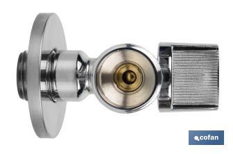 Valve d'Équerre pour Lave-linge | Dimensions : 1/2" x 3/4" | Fabriquée en Laiton CV617N | Fermeture et Ouverture 1/4 de Tour - Cofan