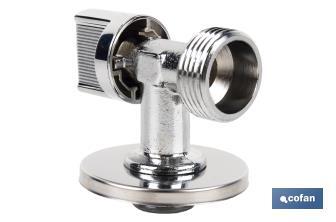 Valve d'Équerre pour Lave-linge | Dimensions : 1/2" x 3/4" | Fabriquée en Laiton CV617N | Fermeture et Ouverture 1/4 de Tour - Cofan