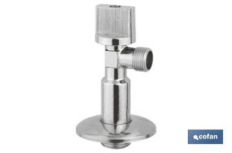 Set of 2 Angle Valves | Size: 1/2" x 3/8" | 1/4 Turn Angle Valve | Brass CW617N - Cofan