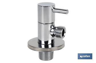 Angle valve | Lux Model | 1/4 turn handle | PN16 | Available in two sizes - Cofan