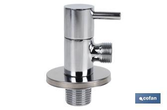 Angle valve | Lux Model | 1/4 turn handle | PN16 | Available in two sizes - Cofan