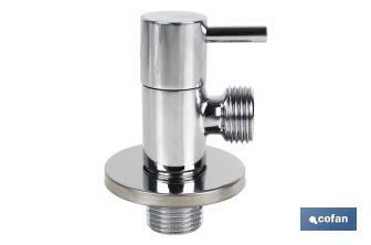 Angle valve | Lux Model | 1/4 turn handle | PN16 | Available in two sizes - Cofan