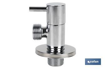 Angle valve | Lux Model | 1/4 turn handle | PN16 | Available in two sizes - Cofan