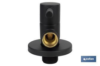 Angle valve | Lux Negra Model | 1/4 turn handle | PN16 | Black | Available in two sizes - Cofan