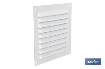 Ventilation grille | White aluminium | Available in various sizes to choose from - Cofan