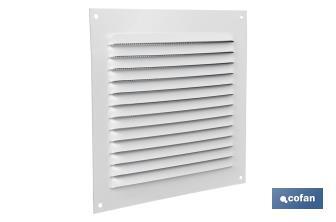 Rejilla de Ventilación con Mosquitera | Fabricada en Aluminio Blanco | Varias Medidas - Cofan