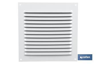 Grille de Ventilation avec Moustiquaire | Fabriquée en Aluminium Blanc | Plusieurs Dimensions - Cofan