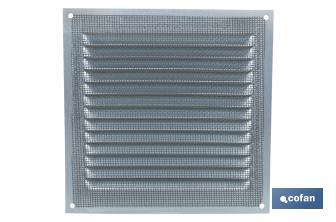 Rejilla de Ventilación con Mosquitera | Fabricada en Aluminio Blanco | Varias Medidas - Cofan