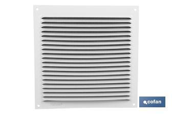 Grille de Ventilation avec Moustiquaire | Fabriquée en Aluminium Blanc | Plusieurs Dimensions - Cofan