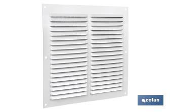 Grille de Ventilation avec Moustiquaire | Fabriquée en Aluminium Blanc | Plusieurs Dimensions - Cofan