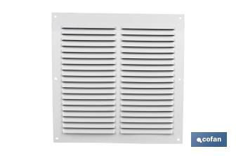 Grille de Ventilation avec Moustiquaire | Fabriquée en Aluminium Blanc | Plusieurs Dimensions - Cofan