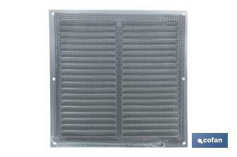 Grille de Ventilation avec Moustiquaire | Fabriquée en Aluminium Blanc | Plusieurs Dimensions - Cofan