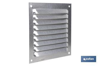 Grille de Ventilation avec Moustiquaire | Fabriquée en Aluminium | Plusieurs Dimensions - Cofan