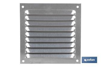 Ventilation grille with mosquito net | Aluminium | Available in various sizes - Cofan