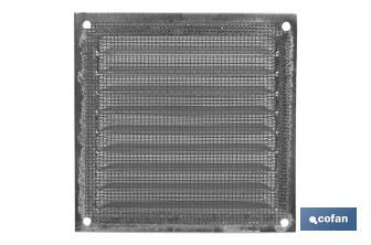 Ventilation grille with mosquito net | Aluminium | Available in various sizes - Cofan