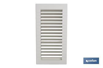 Cofan Grelha de Ventilação para Encastrar | Fabricada em AlBS | Medida de 13,3 x 26 cm - Cofan