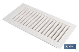 Rejilla de Ventilación para Empotrar | Fabricada en ABS | 13,3 x 26 cm - Cofan