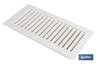 Flush mounting ventilation grille | ABS | Size: 13.3 x 26cm - Cofan