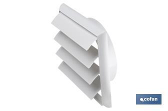 Ventilation grille with 4 movable strips | White ABS | Available in several sizes - Cofan
