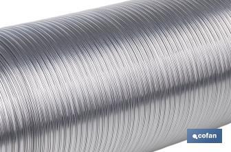 Aluminium semi-rigid flexible hose duct | Available in different lengths and diameters - Cofan