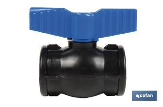 Vanne à boisseau sphérique avec filetage F-F PP PN16 | Plusieurs dimensions - Cofan