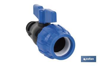 PP ball valve coupling | Male thread PN16 | Available in different threads - Cofan