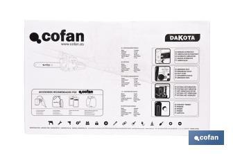 Chain Saw, Dakota Model | 54cc. Engine | Chain 0.325 | 18" Guide - Cofan