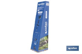 Multiherramienta 4 en 1 de gasolina | Cortabordes, desbrozadora, cortasetos y podador en altura | Motor de 2 tiempos | 51,7 cc | Incluye arnés doble | Accesorios incluidos - Cofan