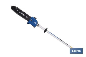 Multiherramienta 4 en 1 de gasolina | Cortabordes, desbrozadora, cortasetos y podador en altura | Motor de 2 tiempos | 51,7 cc | Incluye arnés doble | Accesorios incluidos - Cofan