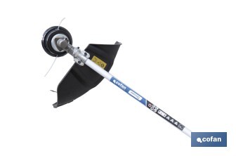 Multiherramienta 4 en 1 de gasolina | Cortabordes, desbrozadora, cortasetos y podador en altura | Motor de 2 tiempos | 51,7 cc | Incluye arnés doble | Accesorios incluidos - Cofan
