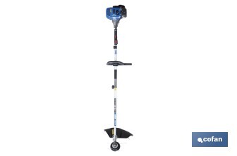 Multiherramienta 4 en 1 de gasolina | Cortabordes, desbrozadora, cortasetos y podador en altura | Motor de 2 tiempos | 51,7 cc | Incluye arnés doble | Accesorios incluidos - Cofan