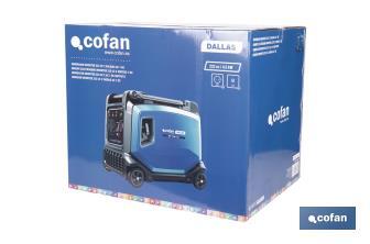 Generador inverter de gasolina de 223 cc | Motor de 4 tiempos | Generador inverter portátil | Máxima potencia: 3,8 kVA - Cofan