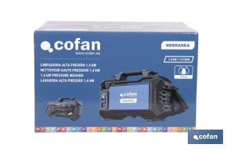 Limpiadora de alta presión | 1400 W | Caudal máximo 330 l/h | Presión máxima 110 bares | Sistema TSS - Cofan