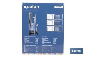 Limpiadora de alta presión | 1600 W | Caudal máximo 420 l/h | Presión máxima 130 bares | Sistema TSS - Cofan