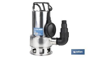Electrobomba sumergible para aguas sucias | Potencia: 750 W | Caudal máximo: 13000l/h | 7 m de inmersión | Interruptor de flotador - Cofan