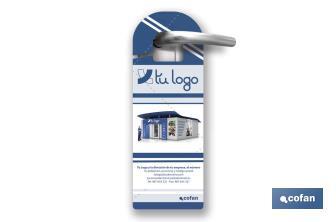 Door hanger. Design and printing - Cofan