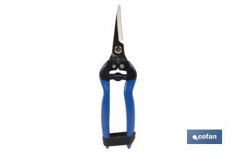 Harvest shears with round tip and total length of 185mm | Special for gardening works - Cofan