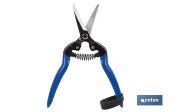 Harvest shears with round tip and total length of 185mm | Special for gardening works - Cofan