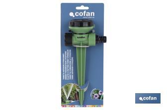 Irrigatore per irrigazione | 5 posizioni di irrigazione | Polipropilene | Ideale per il giardino - Cofan