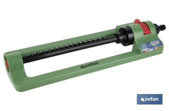 Oscillating sprinkler with 16 nozzles | Polypropylene | Suitable for garden | Anti-breakage flexibility - Cofan