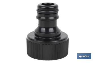 Adaptador femea de plástico | Para Mangueira de jardim | Femea de 1", 1/2" o 3/4" - Cofan