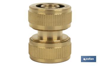 Hose repair connector for irrigation hoses | Available in different sizes | Brass - Cofan